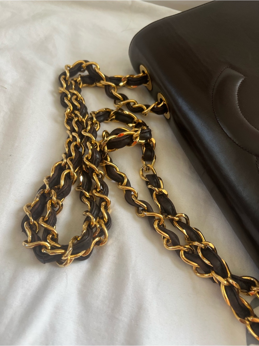 Chanel Vintage Timeless Cc Large Chocolate Brown 24K Gold Plated Hardware - Picture 8 of 12